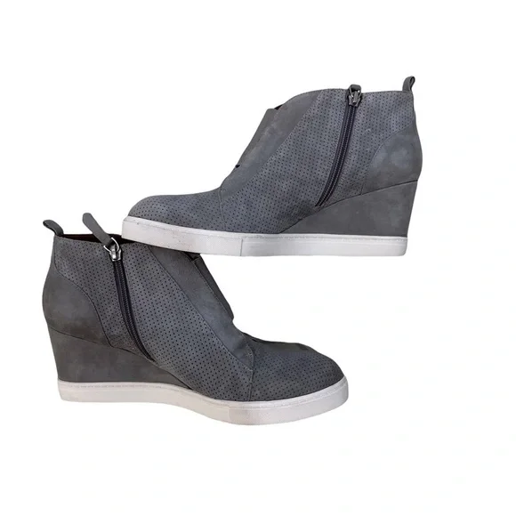 Linea Paolo Felicia Wedge Sneaker Gray Size 10.5 - Picture 6 of 9